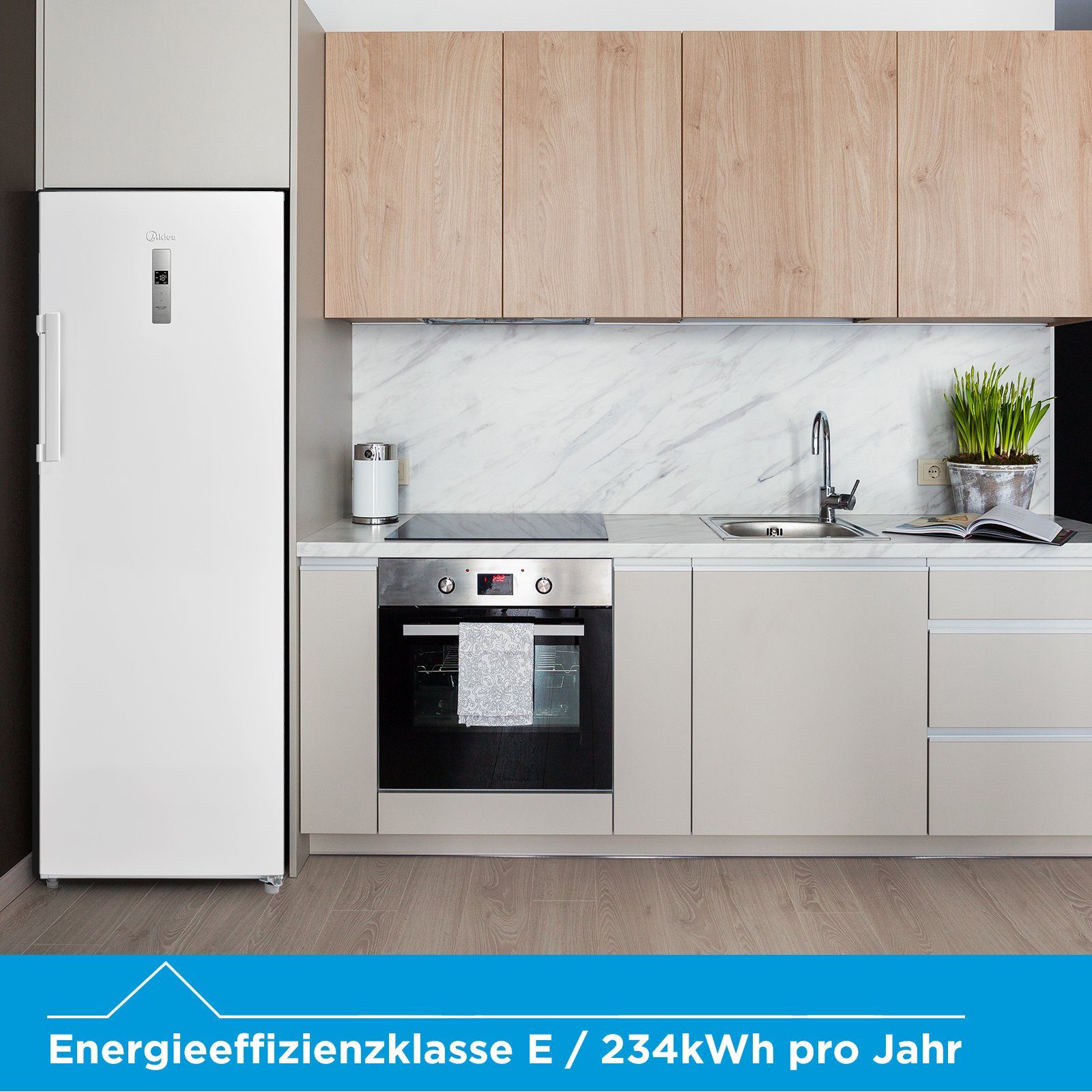 Midea Gefrierschrank MDRU333FZE01, 172.2 cm hoch, 59.5 cm breit, NoFrost