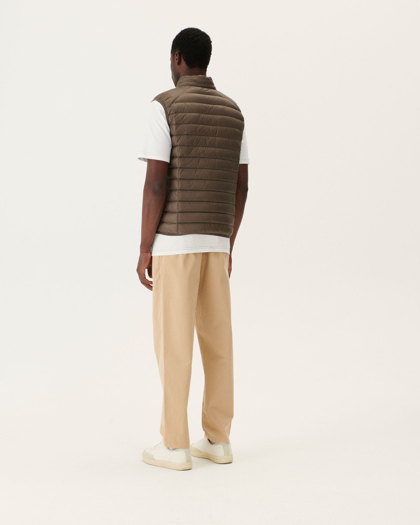 Doudoune sans manches Taupe Tom