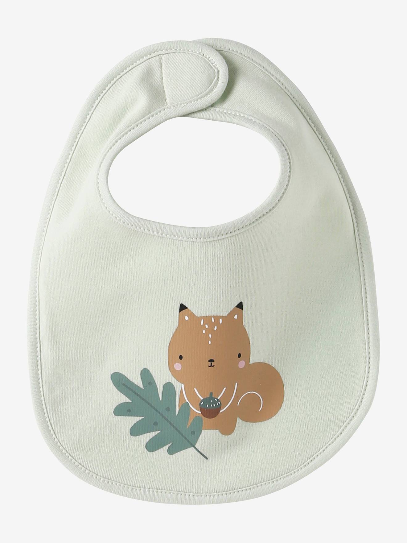 Vertbaudet Bio-Kollektion: 7er-Pack Baby-Lätzchen, Klett - pack grün lovely nature
