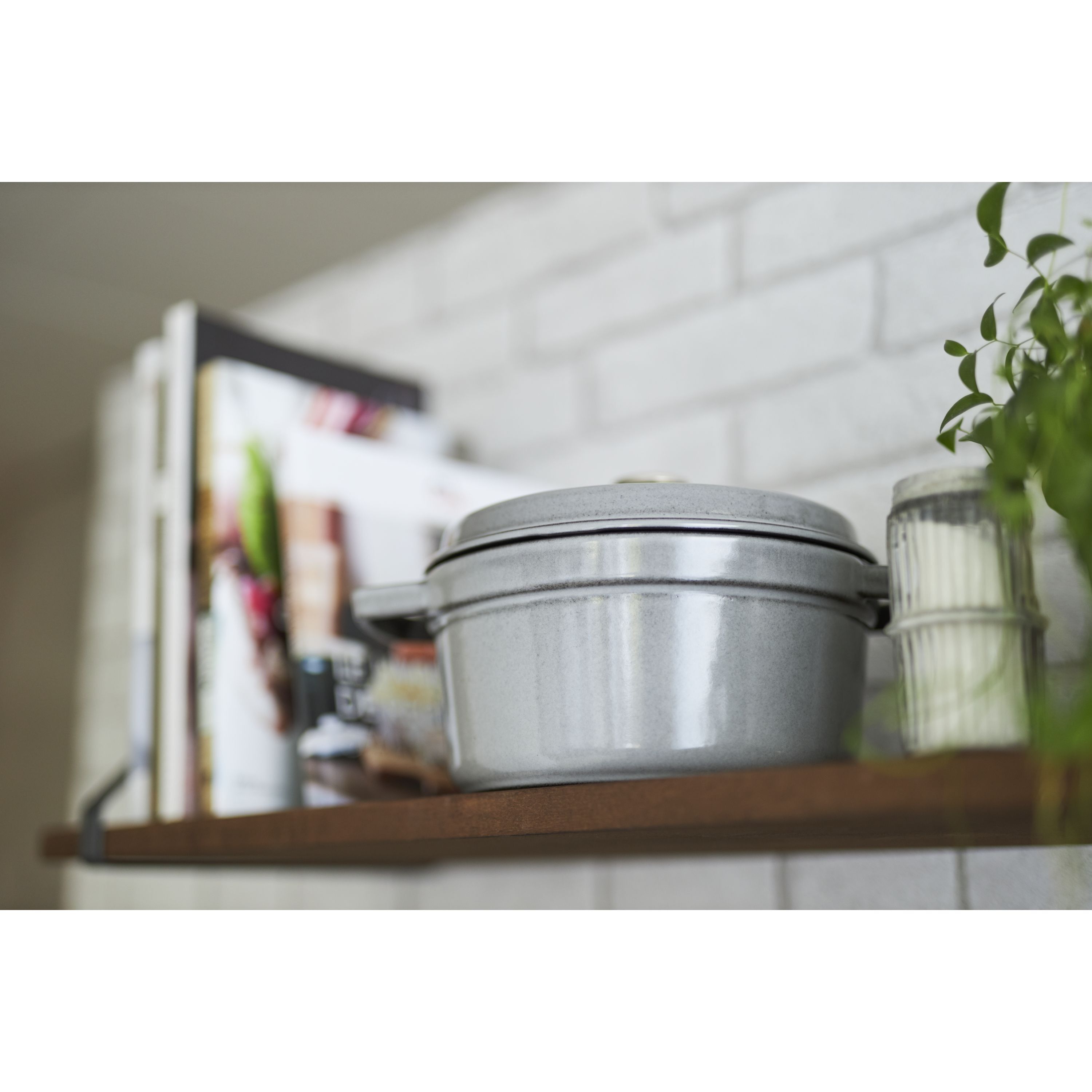 Cocotte 14 cm, rund, Graphit-Grau, Gusseisen