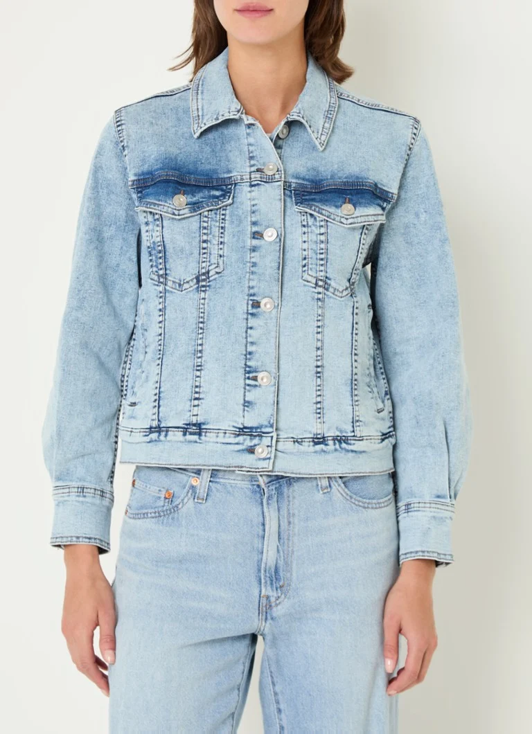 French Connection Trucker denim jacket with chest and side pockets
