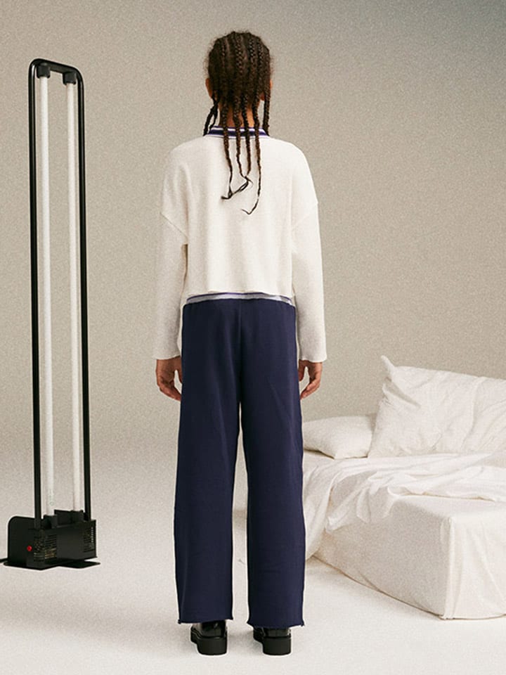 Sisley Longsleeve in Blau/ Creme günstig kaufen