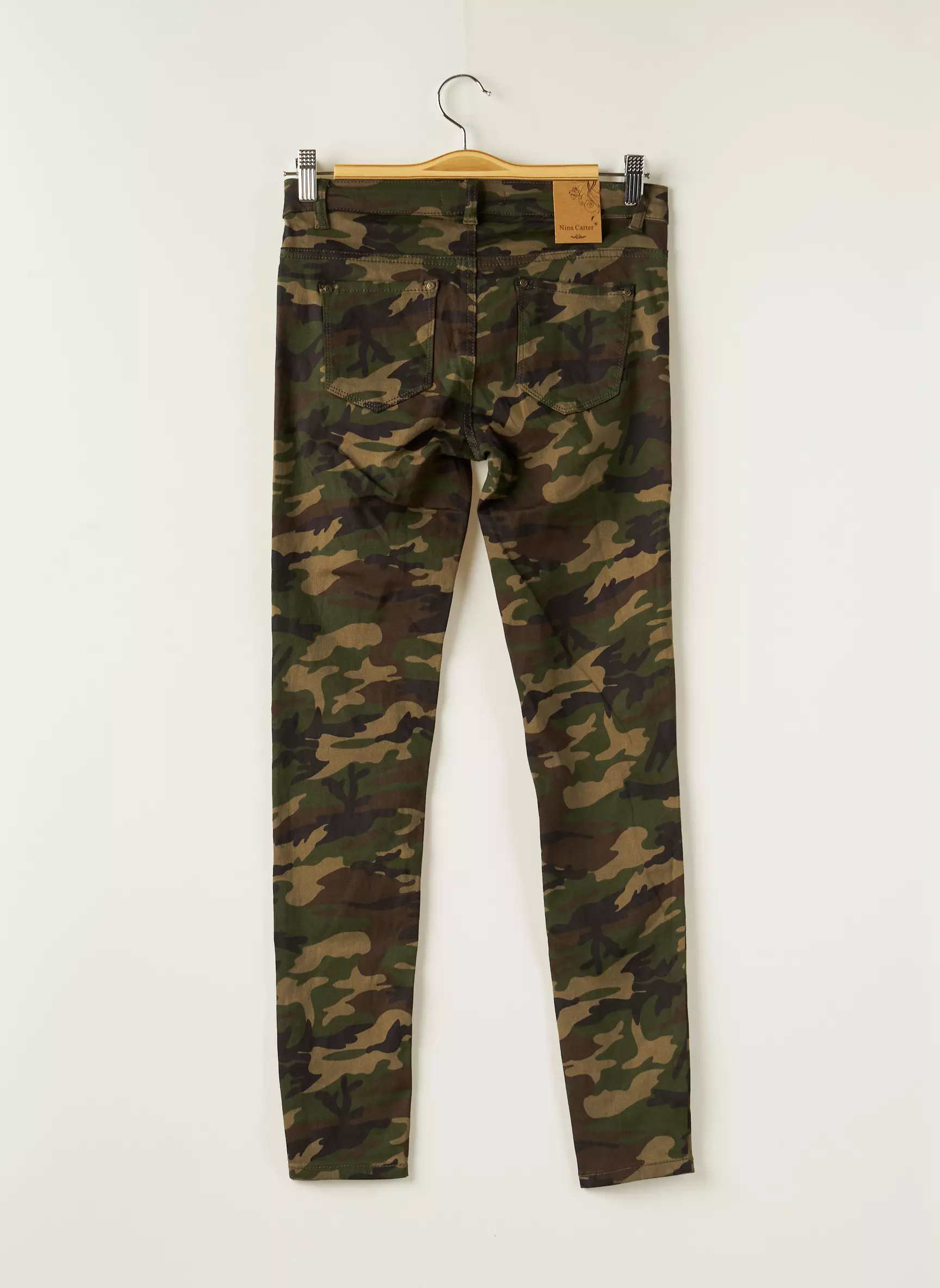 Nina Carter Pantalons Slim Femme couleur vert