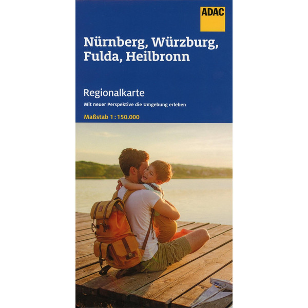 ADAC Regionalkarte Blatt 12 Nürnberg, Würzburg, Fulda, Heilbronn 1:150 000 - Straßenkarte