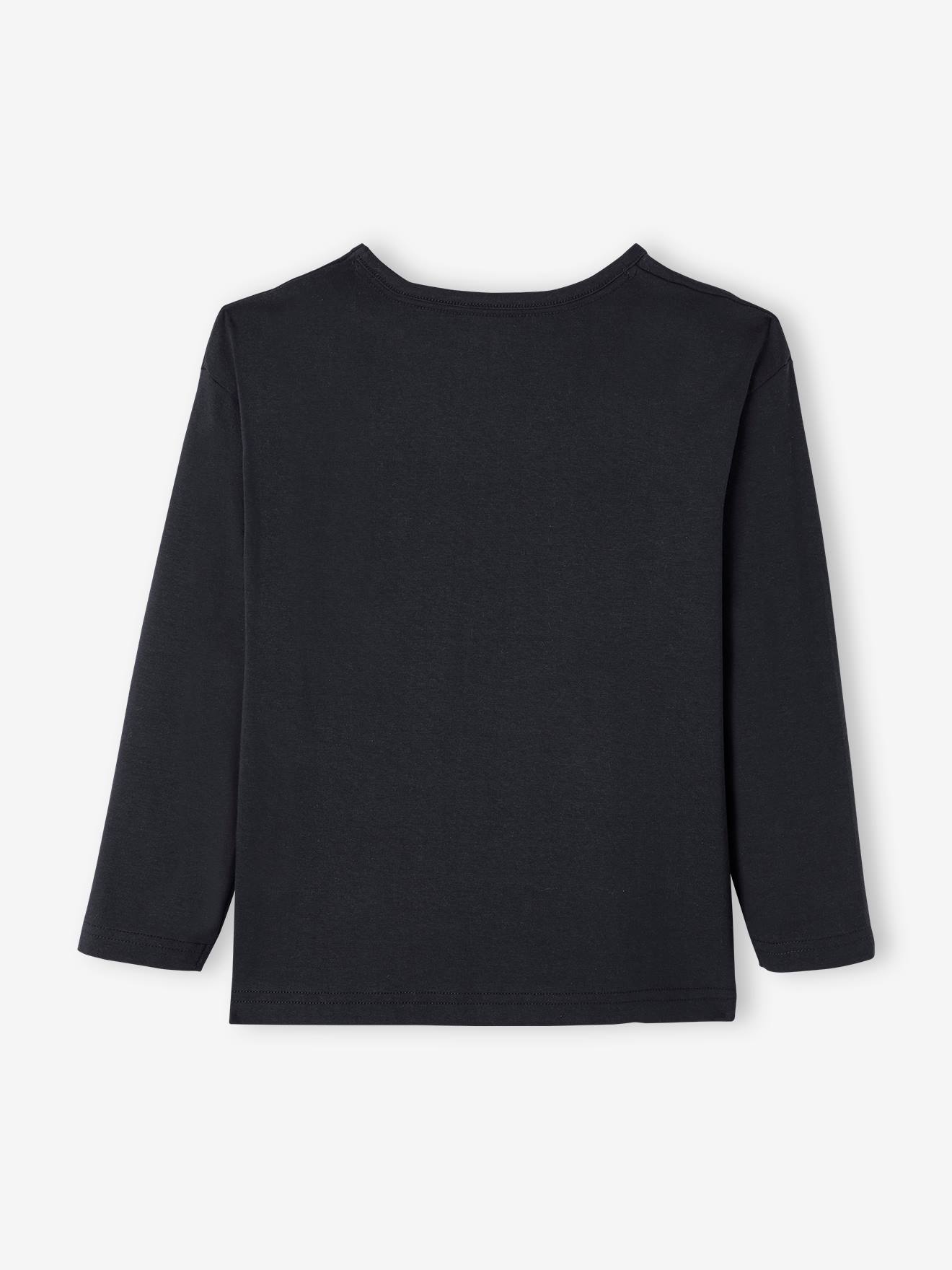 T-shirt grand motif navette spaciale garçon noir
