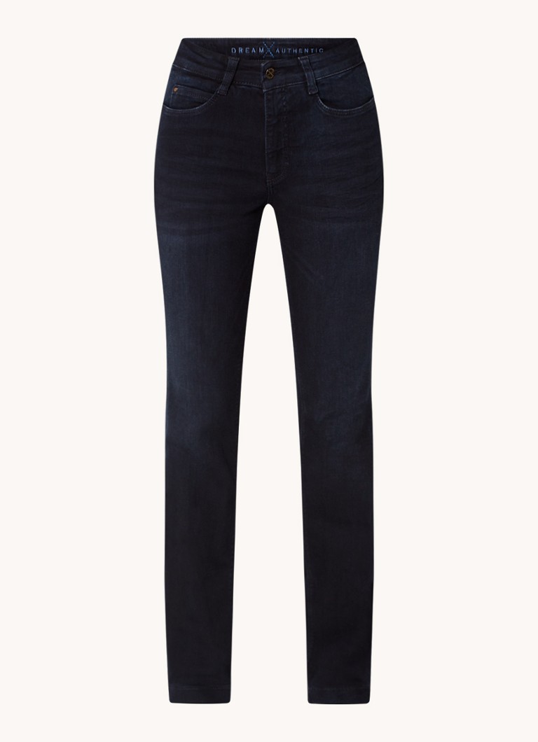 Jeansy MAC Jeans Dream ze średnim stanem i rozszerzanymi nogawkami, wykonane z elastycznego materiału.