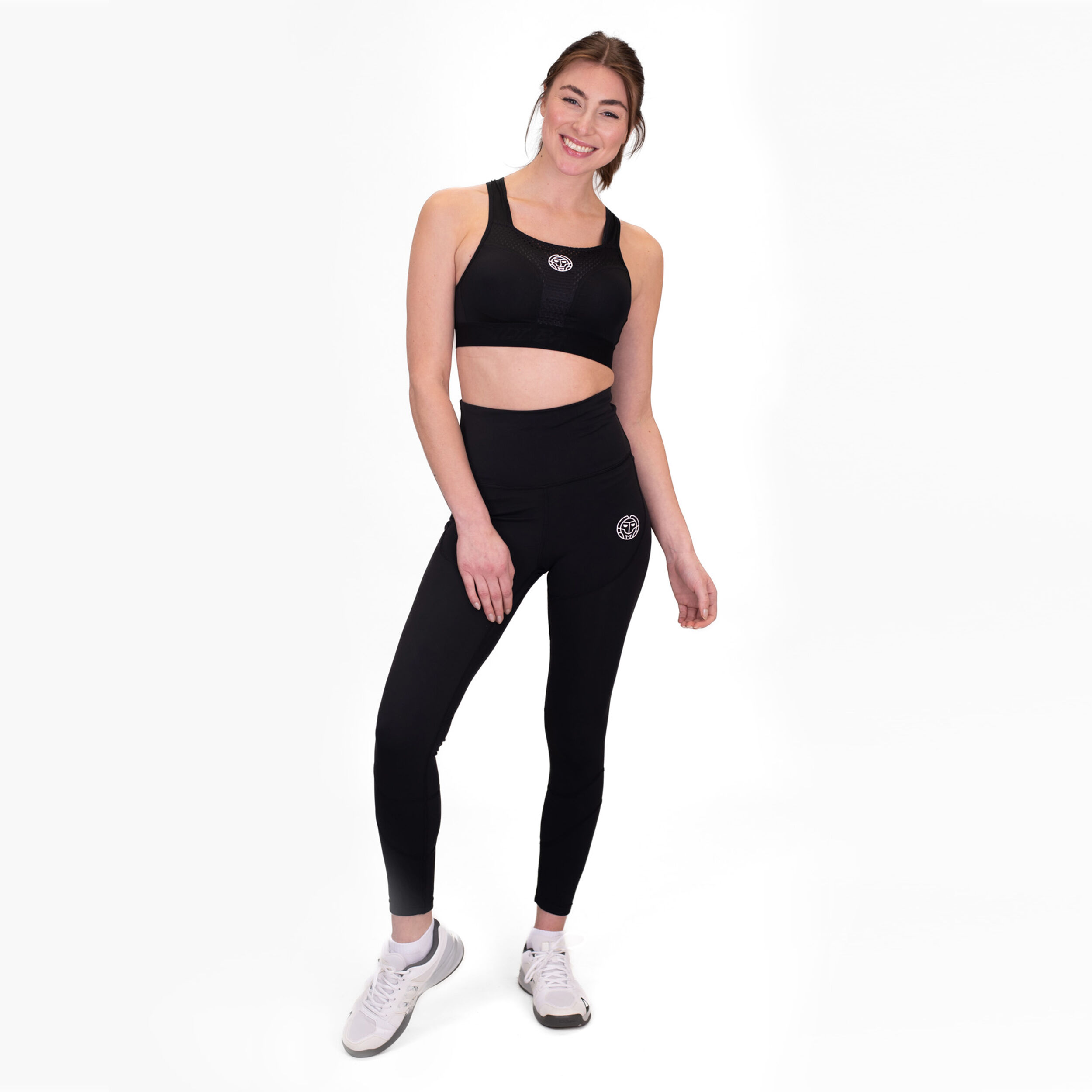 Crew High Support Sport-BH Damen - Schwarz