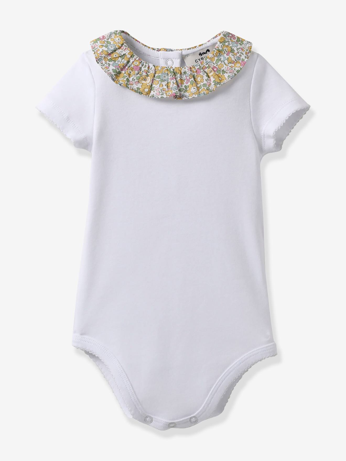 Cyrillus Baby Body mit Liberty-Kragen CYRILLUS aus Bio-Baumwolle - gelb