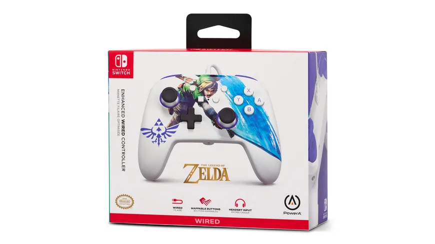 PowerA Enhanced Wired Controller für Nintendo Switch – Zelda Master Sword Attack