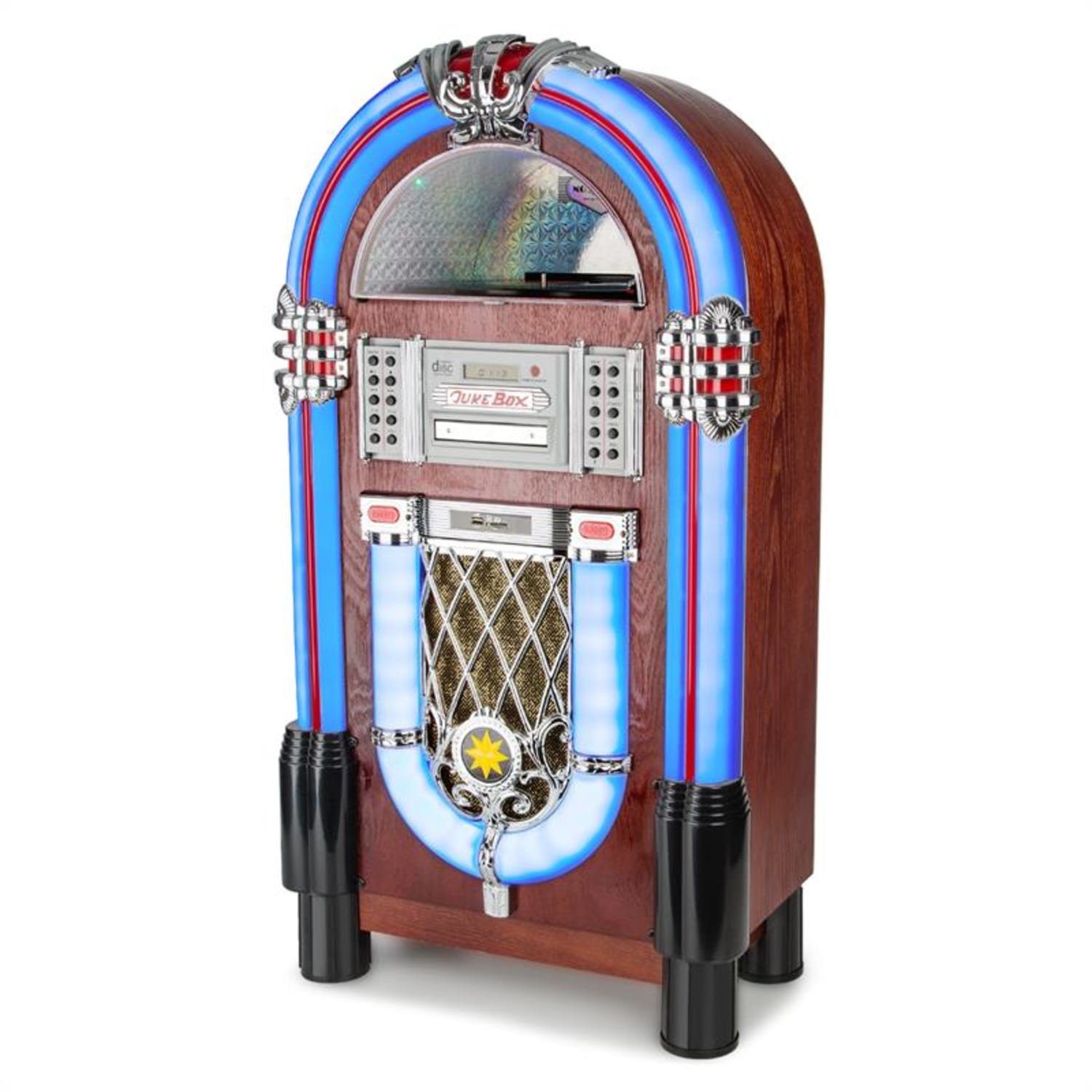 Auna Graceland TT Stereoanlage (UKW-Radiotuner mit 20 Senderspeicherplätzen, 20 W)