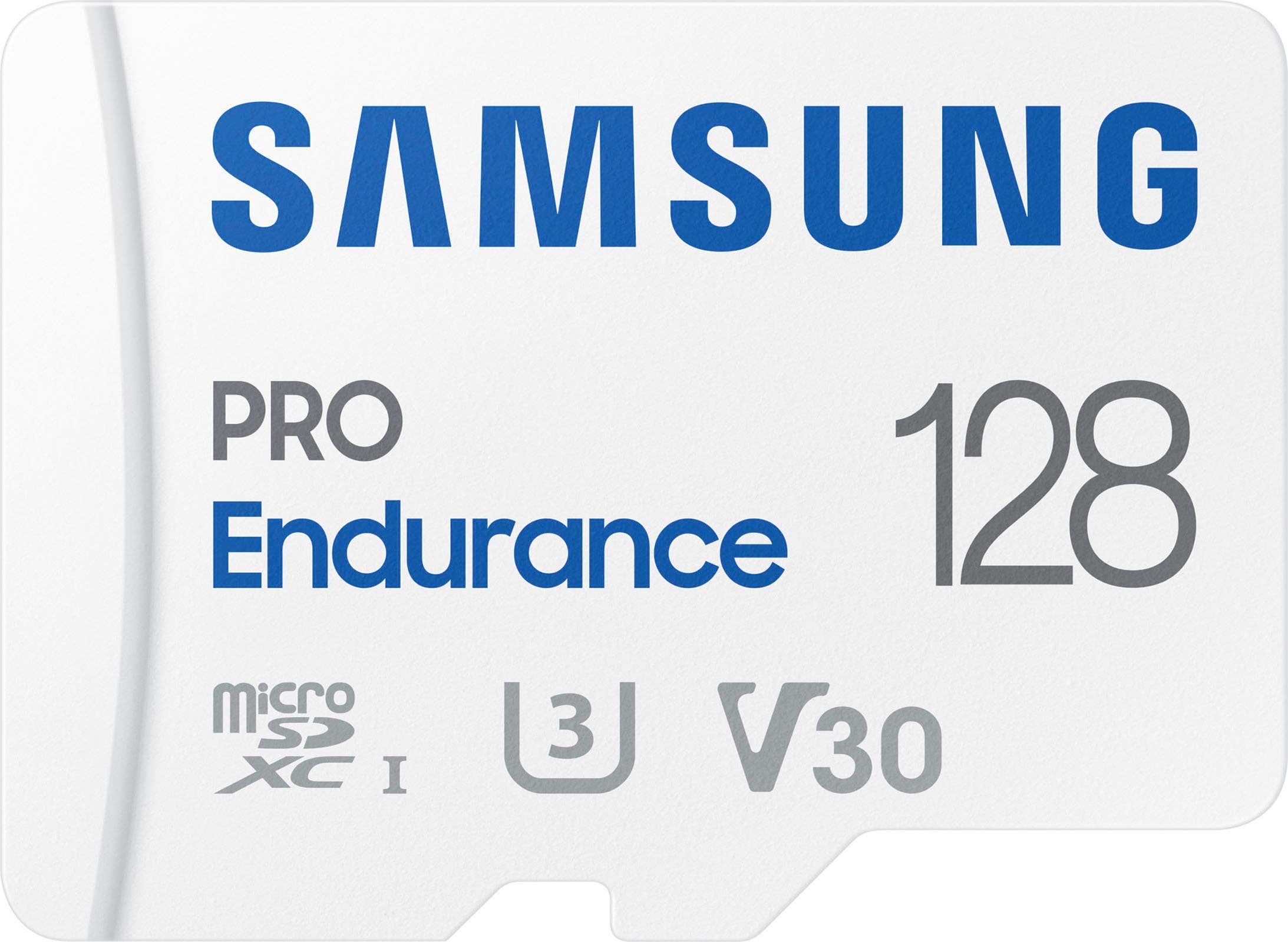Samsung microSD PRO Endurance Speicherkarte (128 GB, Class 10, 100 MB/s Lesegeschwindigkeit)