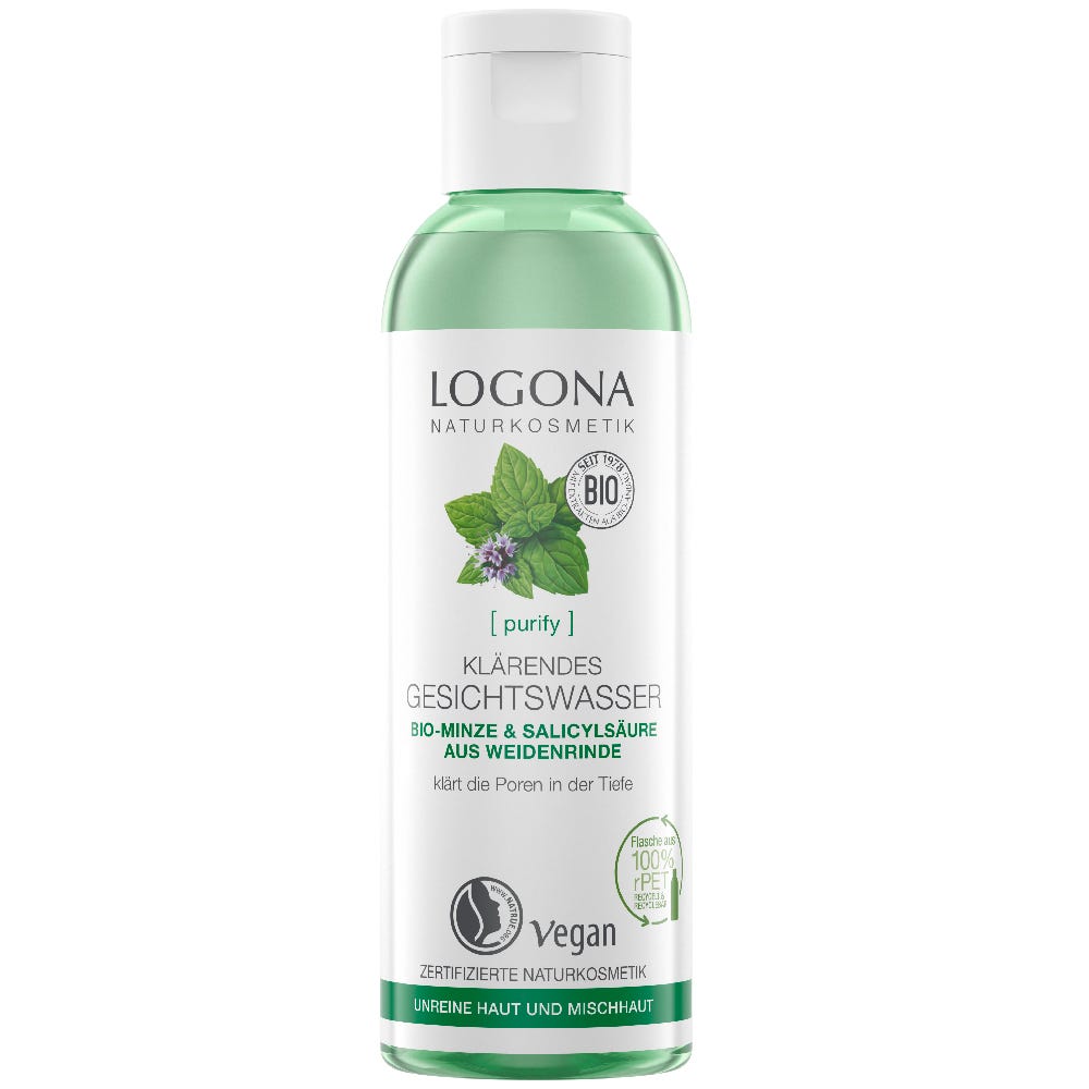 LOGONA Klärendes Gesichtswasser Bio-Minze & Salicylsäure 125 ml