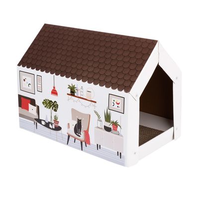XL-Katzenhaus Home inkl. Kratzbrett - Winter