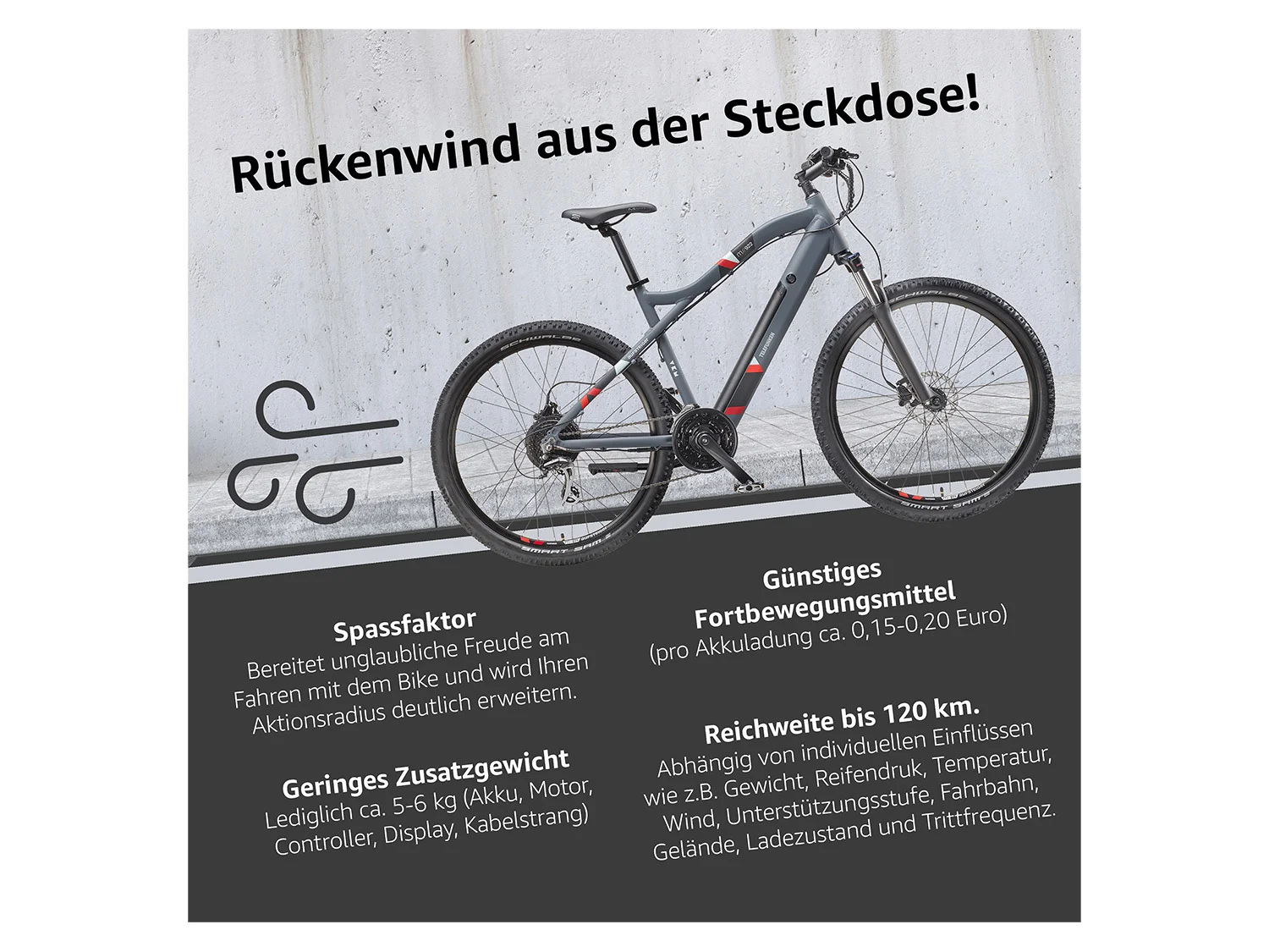 TELEFUNKEN E-Bike Mountainbike »Aufsteiger M922«, MTB, 27,5 / 29 Zoll