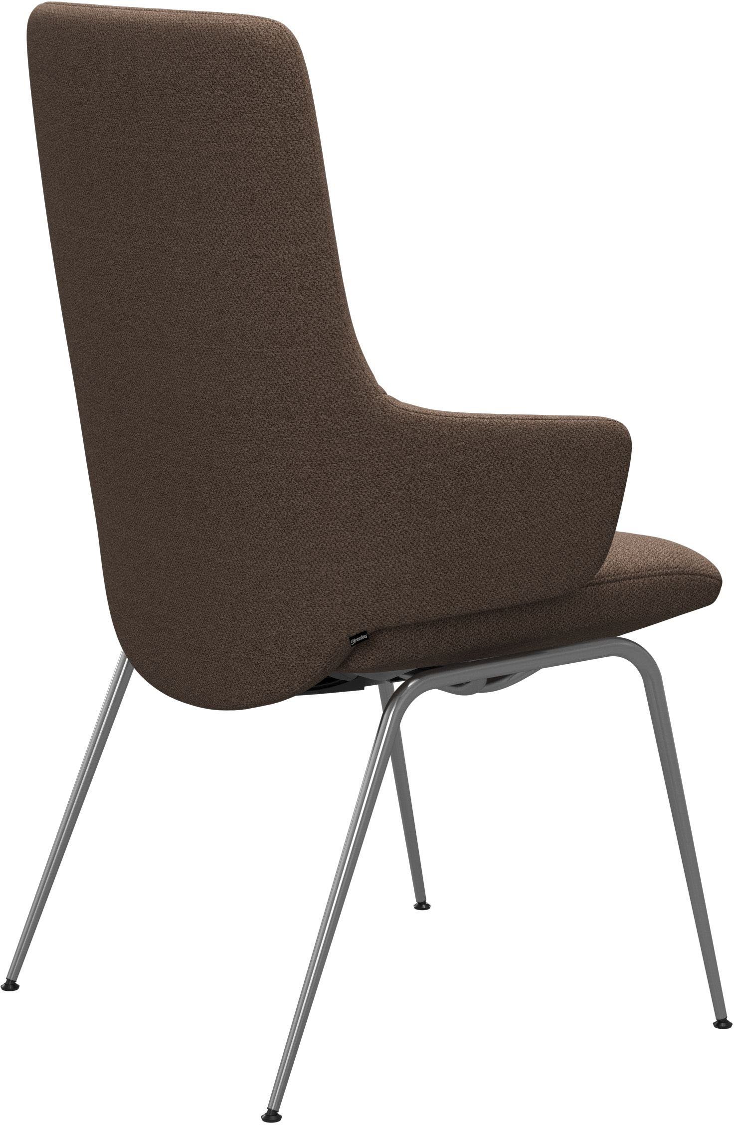 Stressless® Polsterstuhl Laurel, High Back mit Armlehne, Größe L, mit Beinen aus Stahl in Chrom