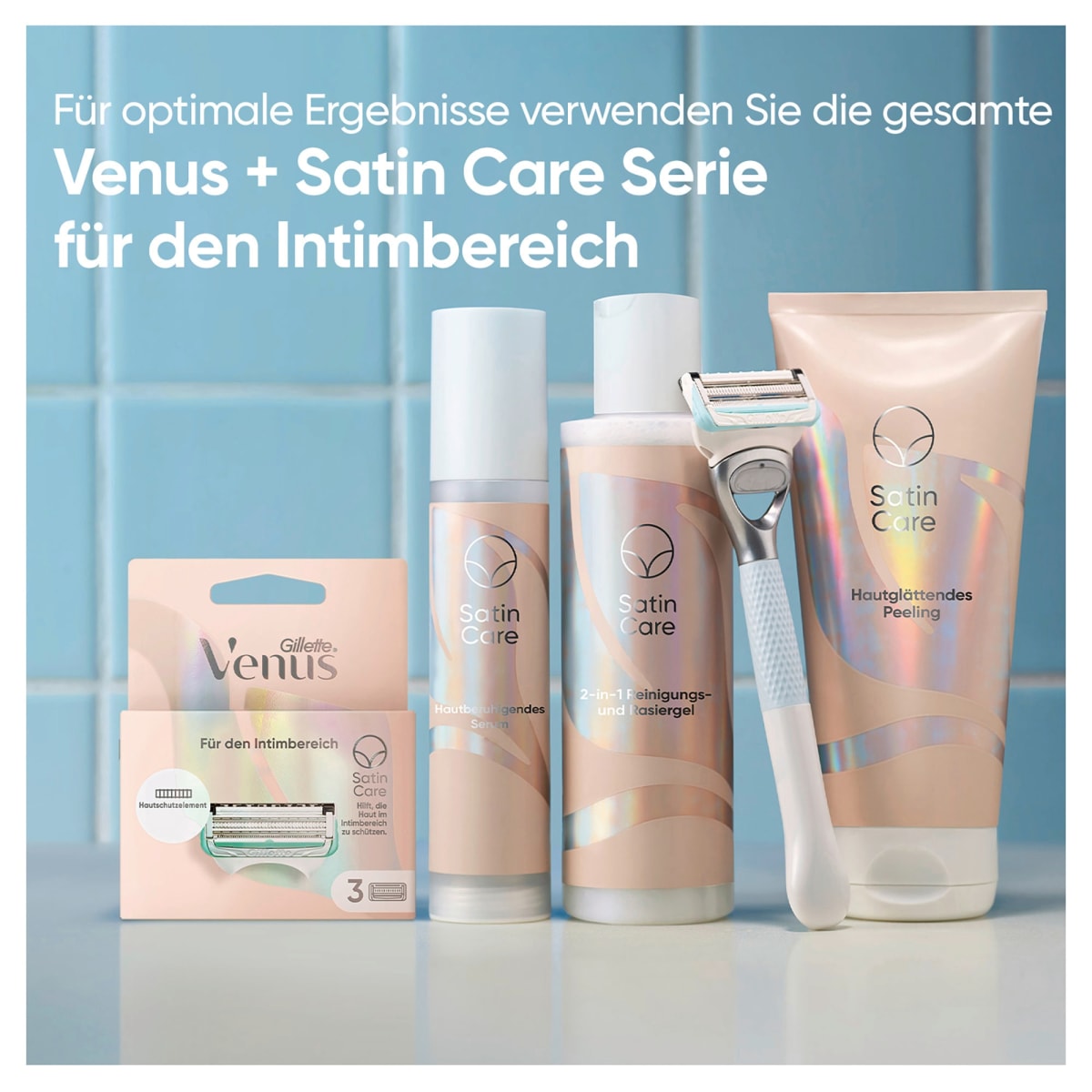 Reinigungs- und Rasiergel 2in1 Satin Care Intimrasur, 190 ml