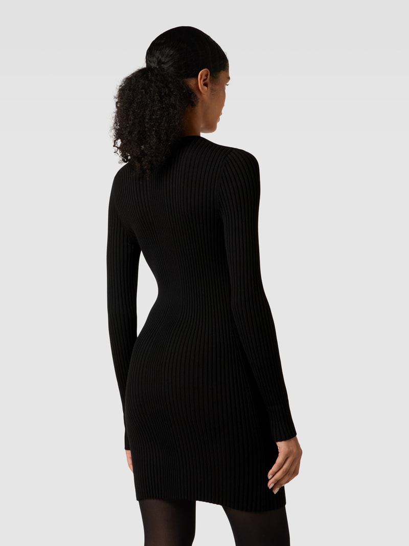 Minikleid mit Zweiwege-Reißverschluss Modell 'MERINO' in schwarz
