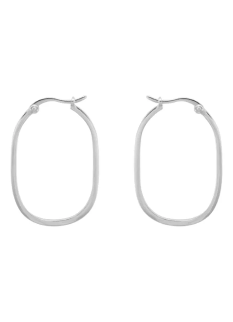 Anna + Nina Link Silver Hoop Earrings