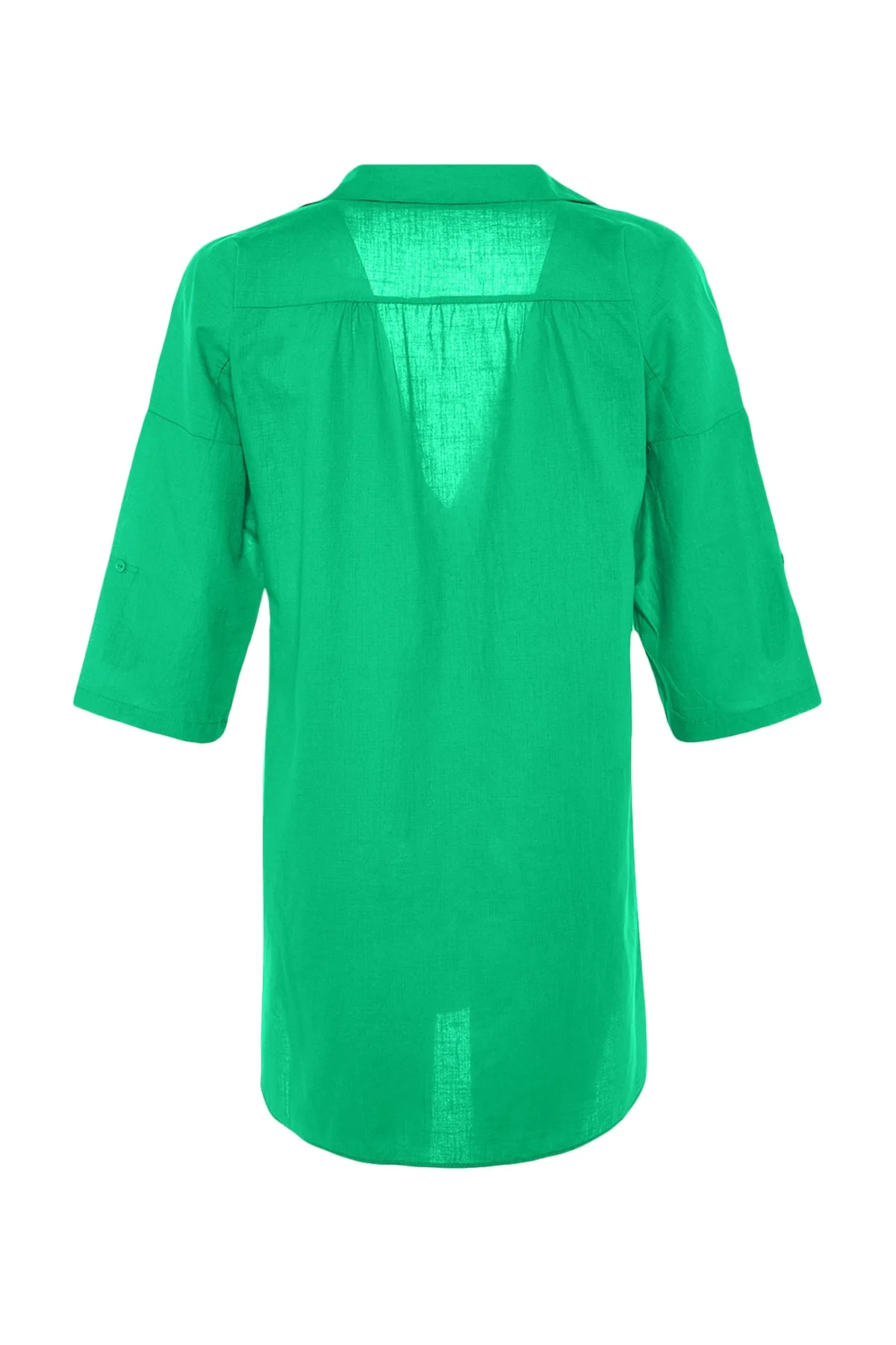 Trendyol Collection  Hellgrünes Mini-Strandkleid aus 100 % gewebter Baumwolle TBESS21EL3979