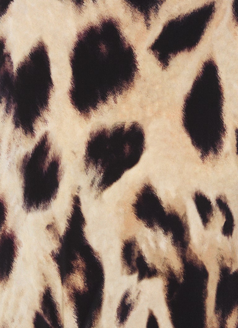 Vestido midi con estampado de leopardo y cinturón anudado de Claudia Sträter