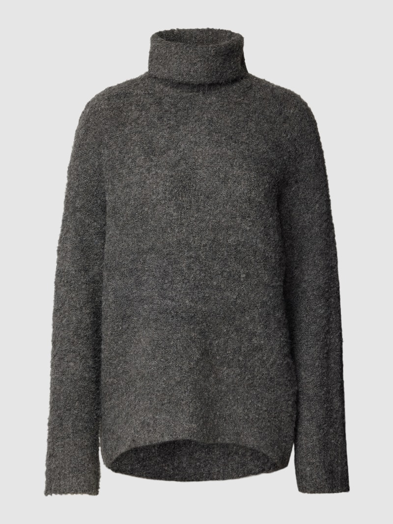 Oversized Strickpullover mit Woll-Anteil Modell 'NATHERINE' in anthrazit meliert