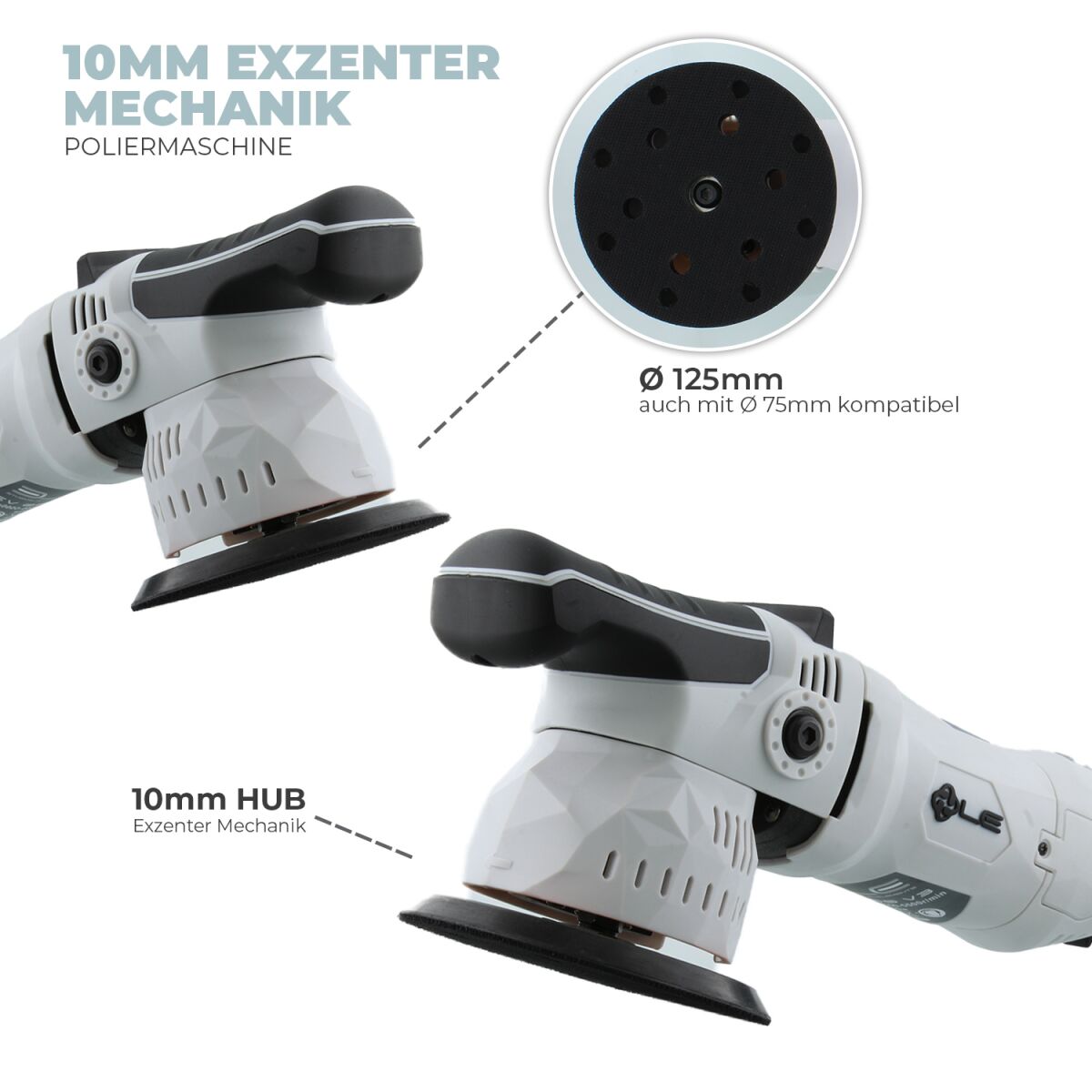 Liquid Elements T3000 V3 Exzenter Poliermaschine 10mm Hub