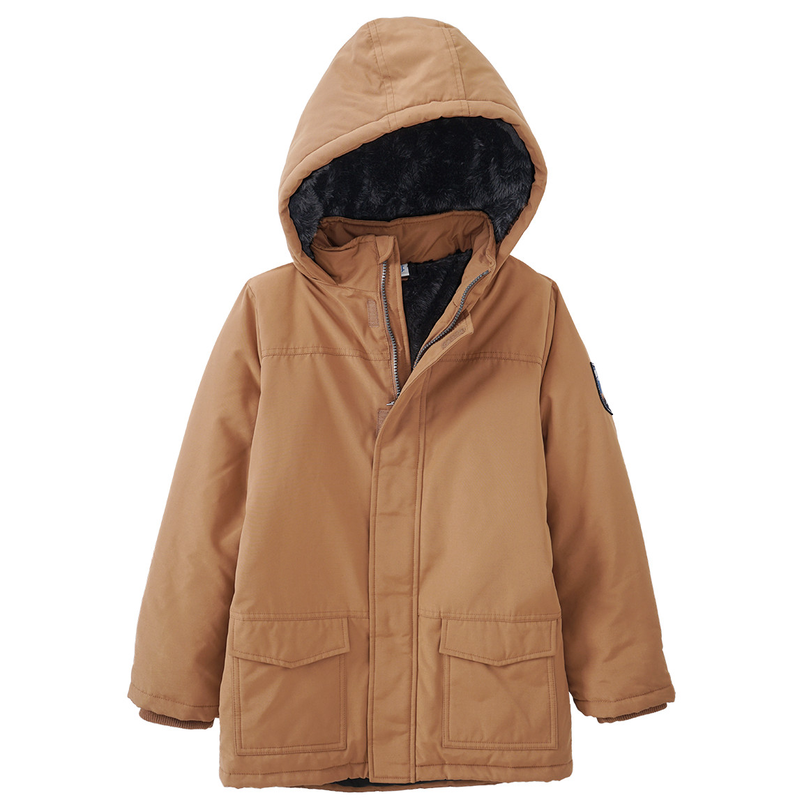 Jungen Parka mit Teddyplüsch