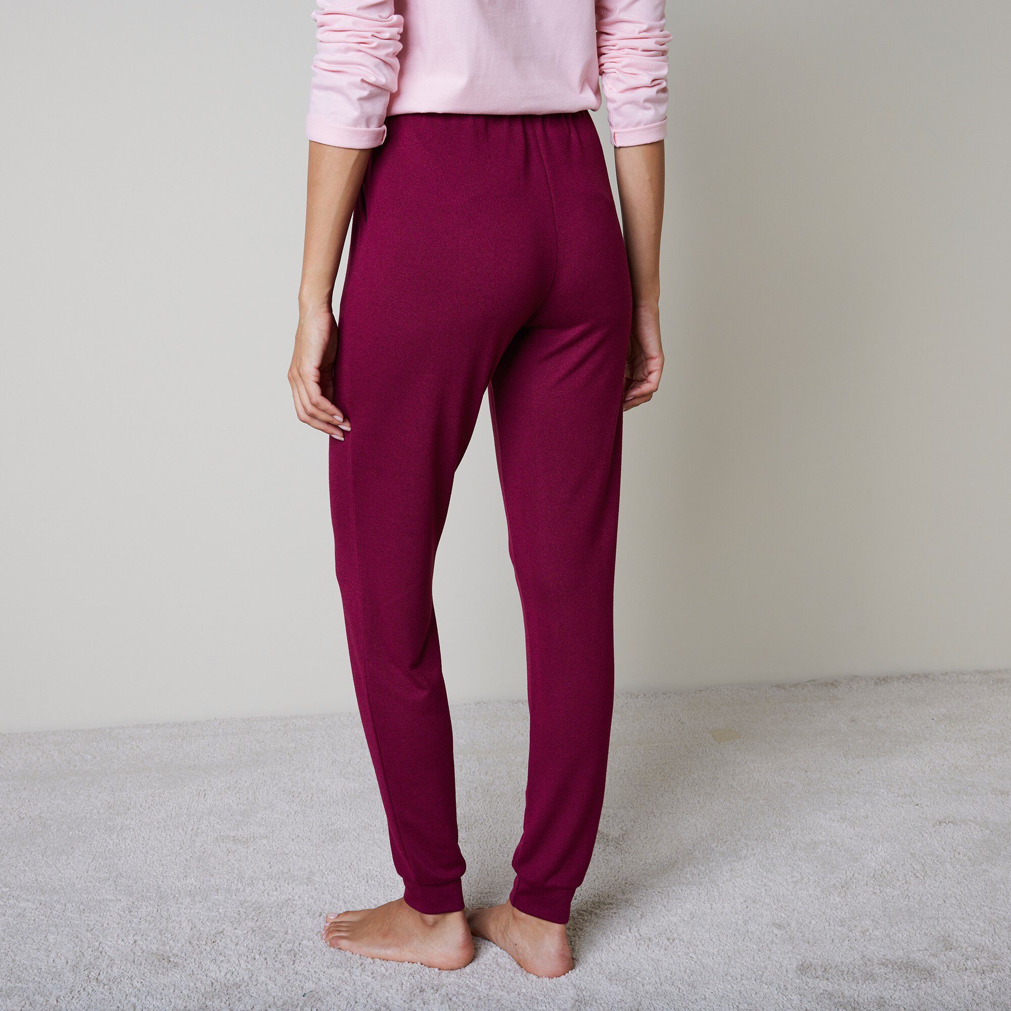 Pantalon pyjama fluide bas resserrés