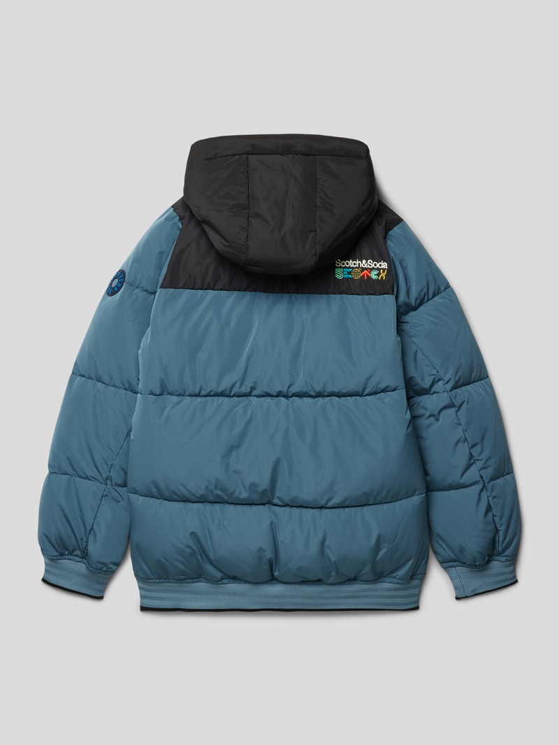 Steppjacke mit Reißverschlusstaschen in blau