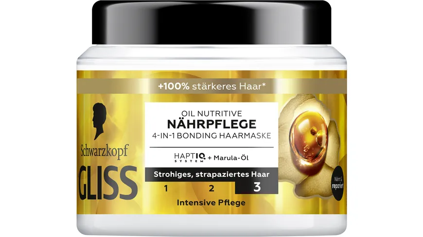 GLISS Oil Nutritive Nährpflege 4-in-1-Bonding-Haarmaske 400 ml