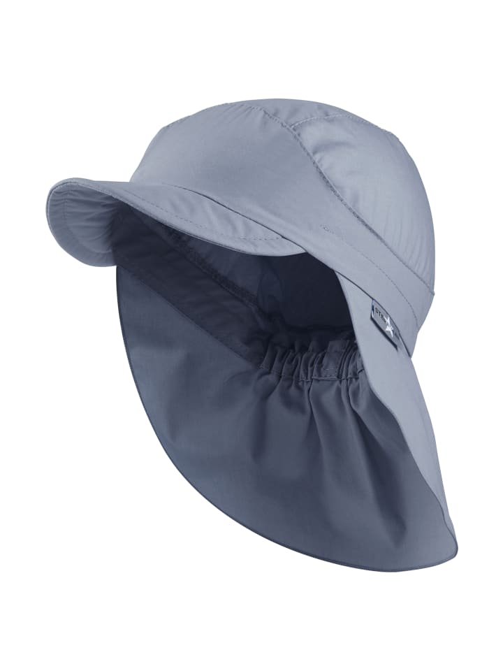 Sterntaler Schirmmütze mit Nackenschutz Basic in blaugrau günstig kaufen