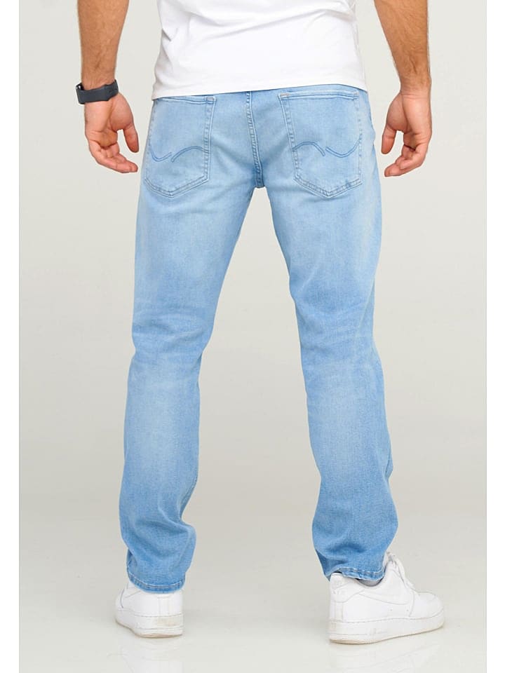 Jack & Jones Jeans Straight Leg - JJIMIKE JJARIS in Light Blue Denim günstig kaufen W30/L32