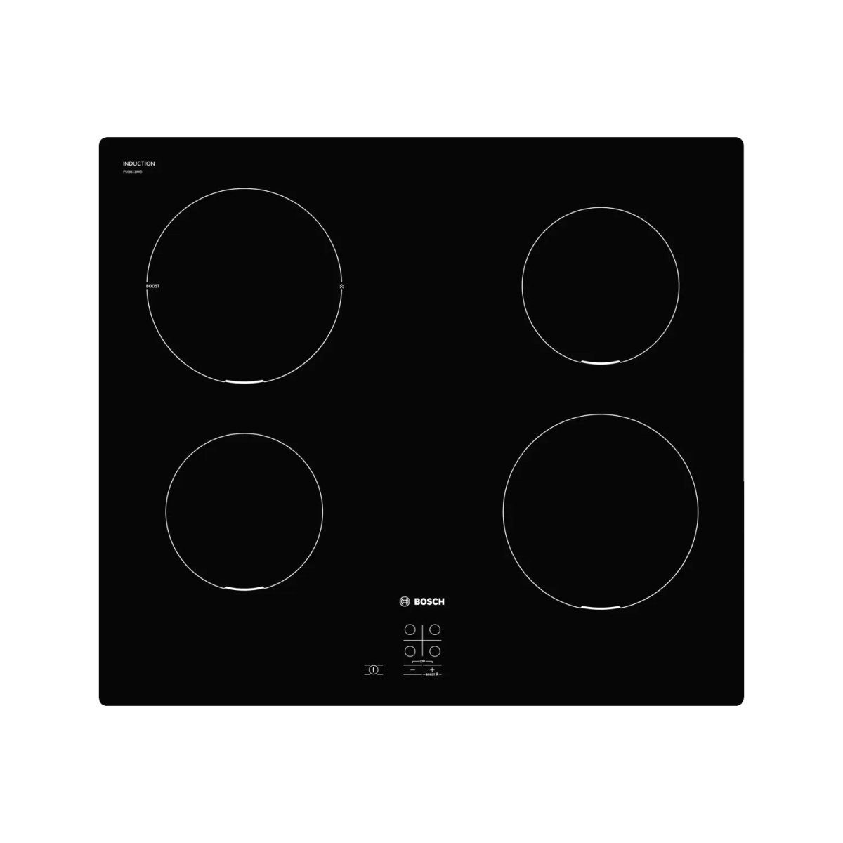 BOSCH Induktions-Kochfeld Serie 2 PUG611AA5E, Touch Select und PowerBoost, Topferkennung