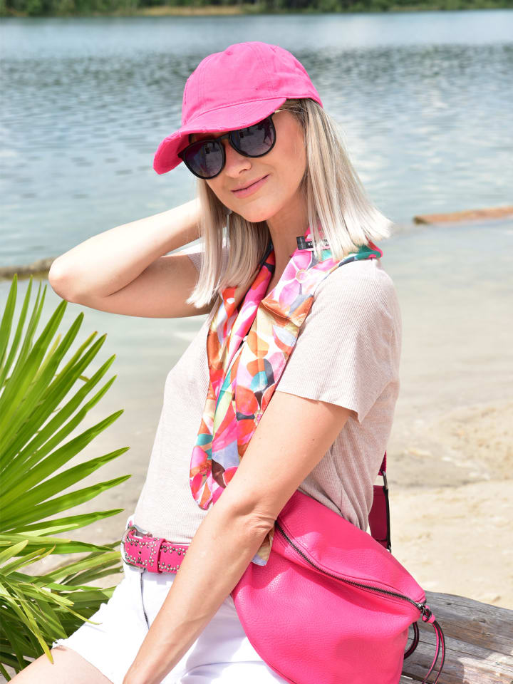 styleBREAKER Halstuch mit Blumen Muster in Violett-Orange-Blau günstig kaufen onesize
