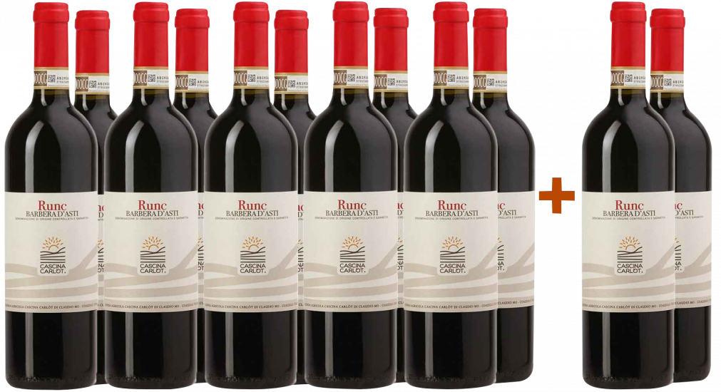 10+2 Paket Runc Barbera d'Asti DOCG - Cascina Carlòt