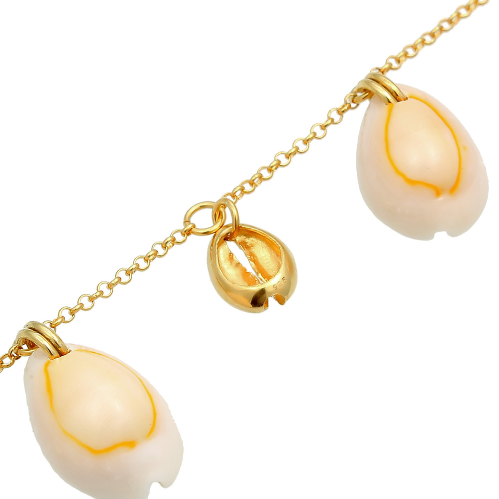 Elli Elli Bracelet Femme Pendentif de Kauri Shells en Argent Sterling 925 Bracelet