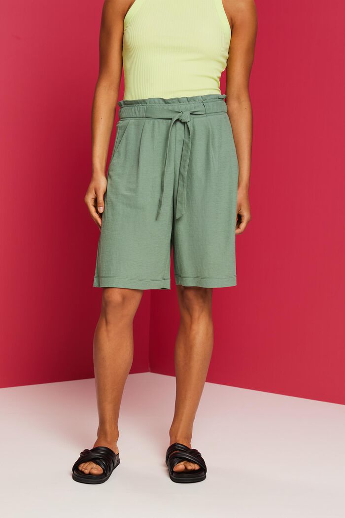 Pull-on Bermudashorts mit Bindegürtel