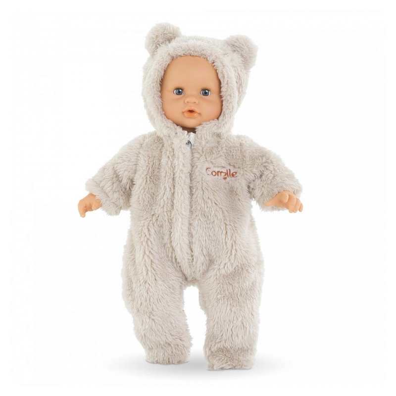 Combinaison pilote ourson pour poupon 30cm