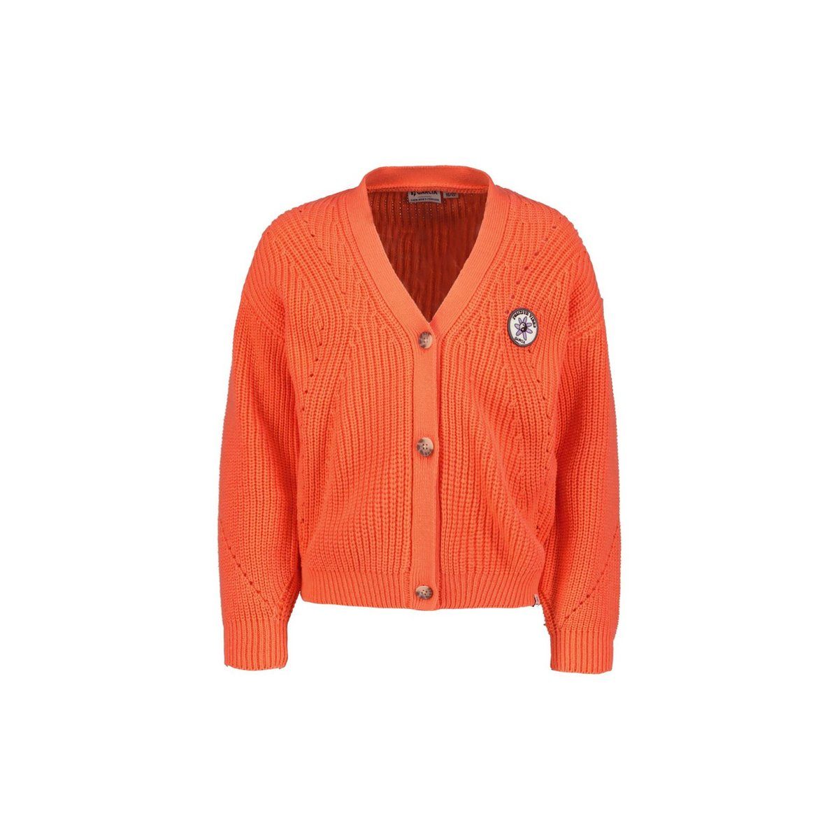 Garcia Strickjacke orange passform textil (1-tlg)