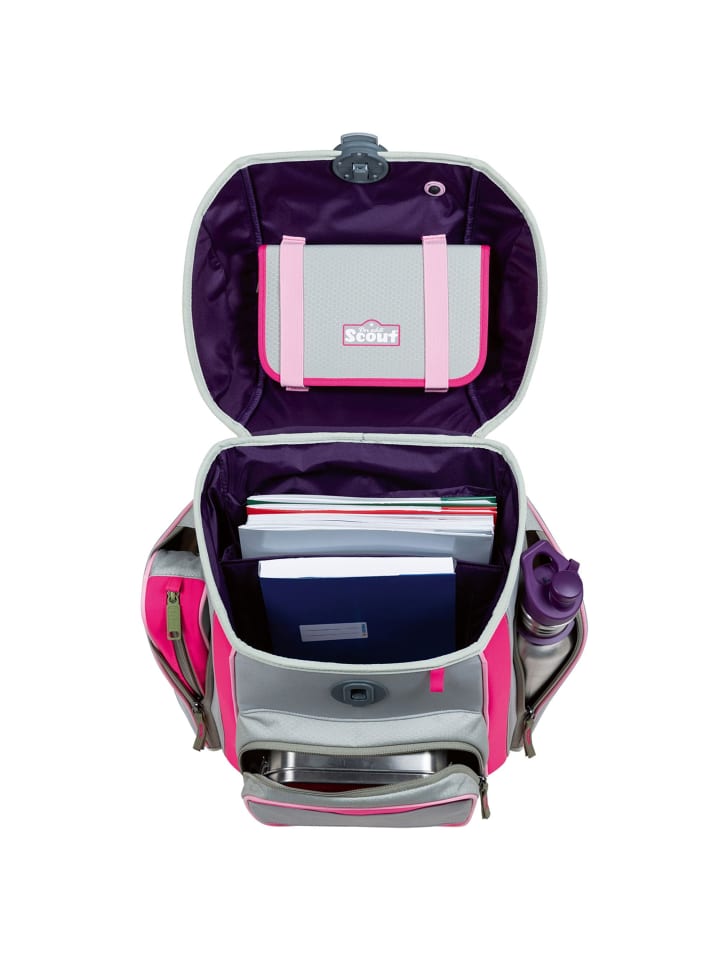 Scout Genius Schulranzen-Set 4tlg. in pink cherry günstig kaufen onesize