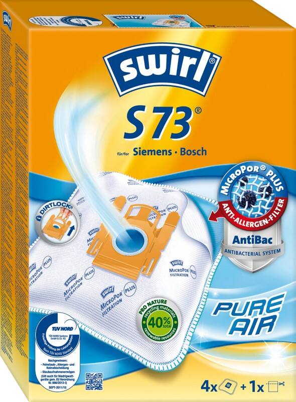 Swirl Staubsaugerbeutel S73 Weiß 4 Stück