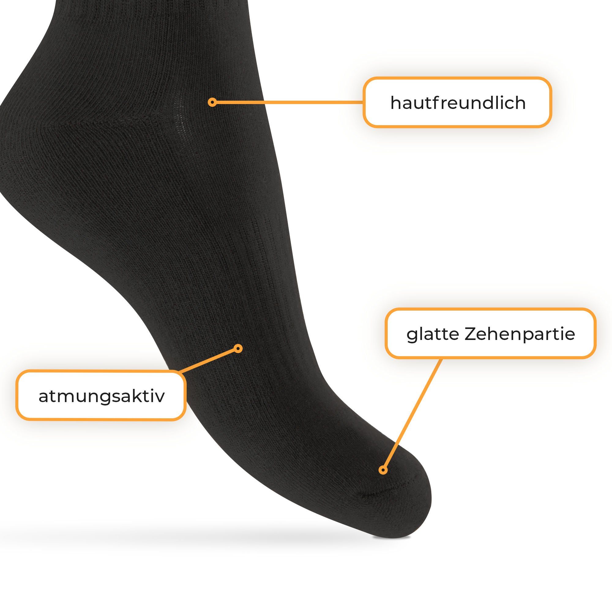 hemmy Fashion Sportsocken 04809 (3-Paar) Damen / Herren Sport - Socken, (vers. Größen) 