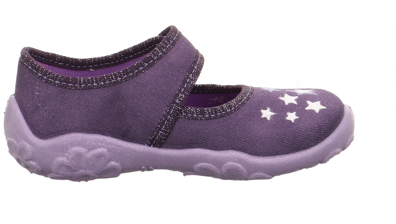 BONNY - Lila Hausschuh mit Klettverschluss
