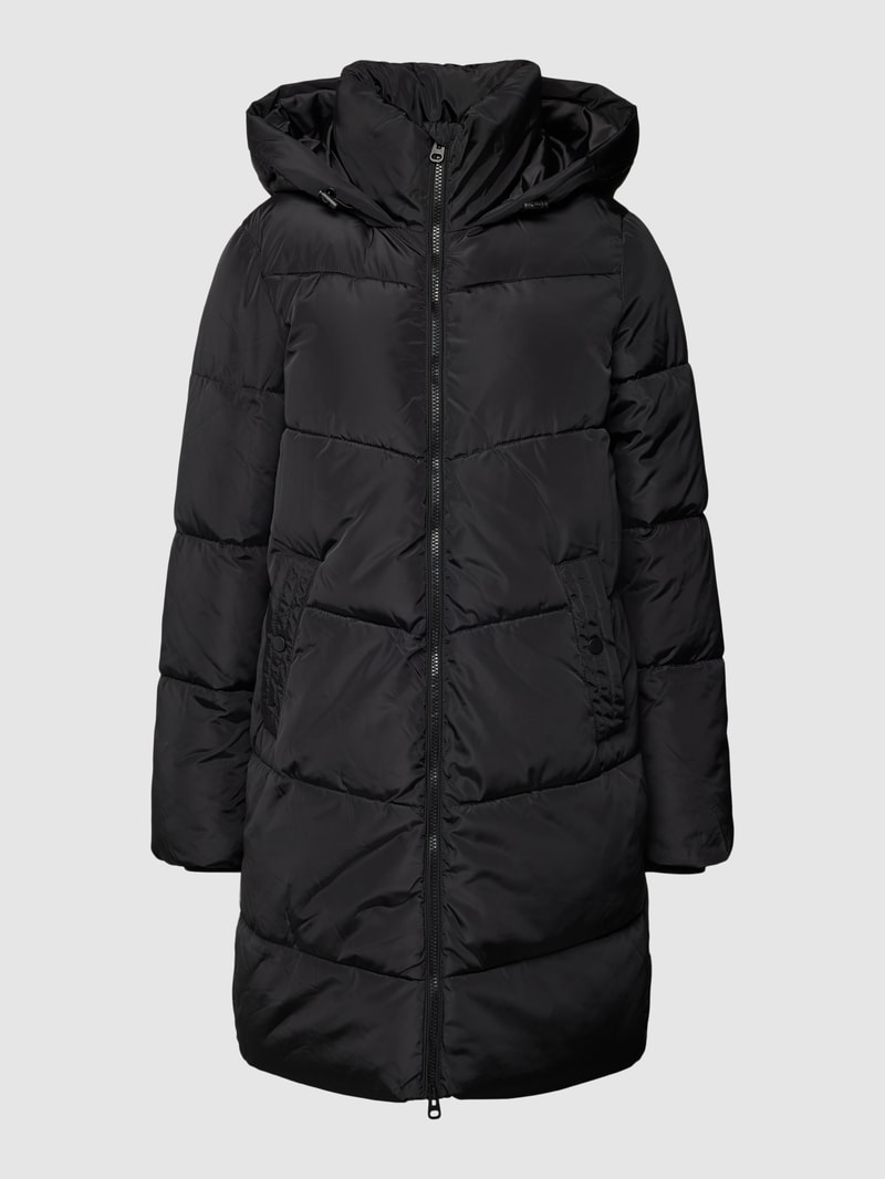 Steppmantel mit Stehkragen Modell 'HALSEY' in schwarz