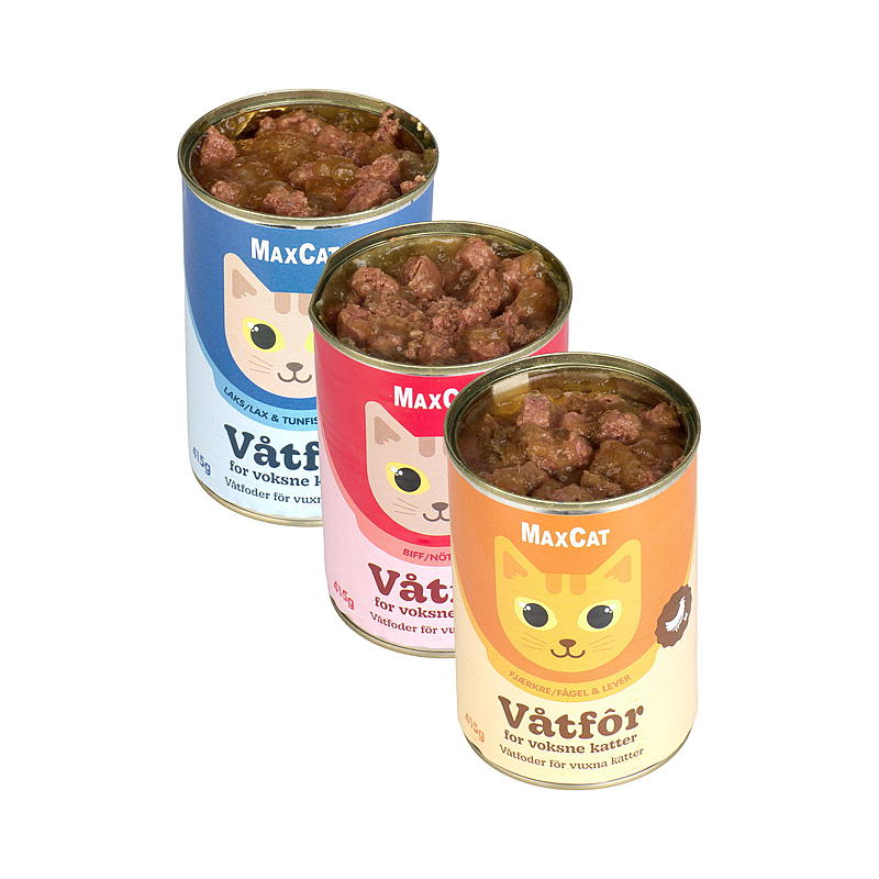 MaxCat Kattemat 415 g Fjærkre/lever i saus MaxCat