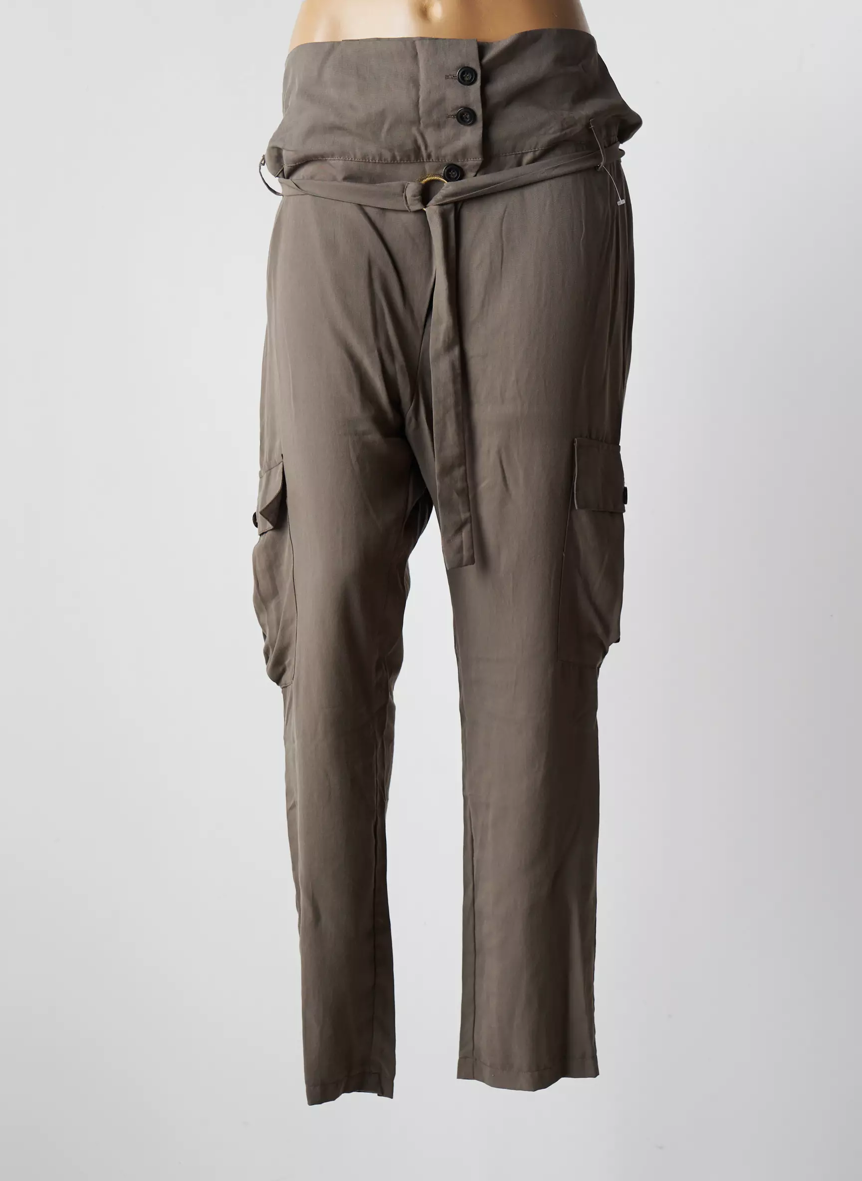 Cristina Gavioli Pantalons Cargo Femme couleur vert