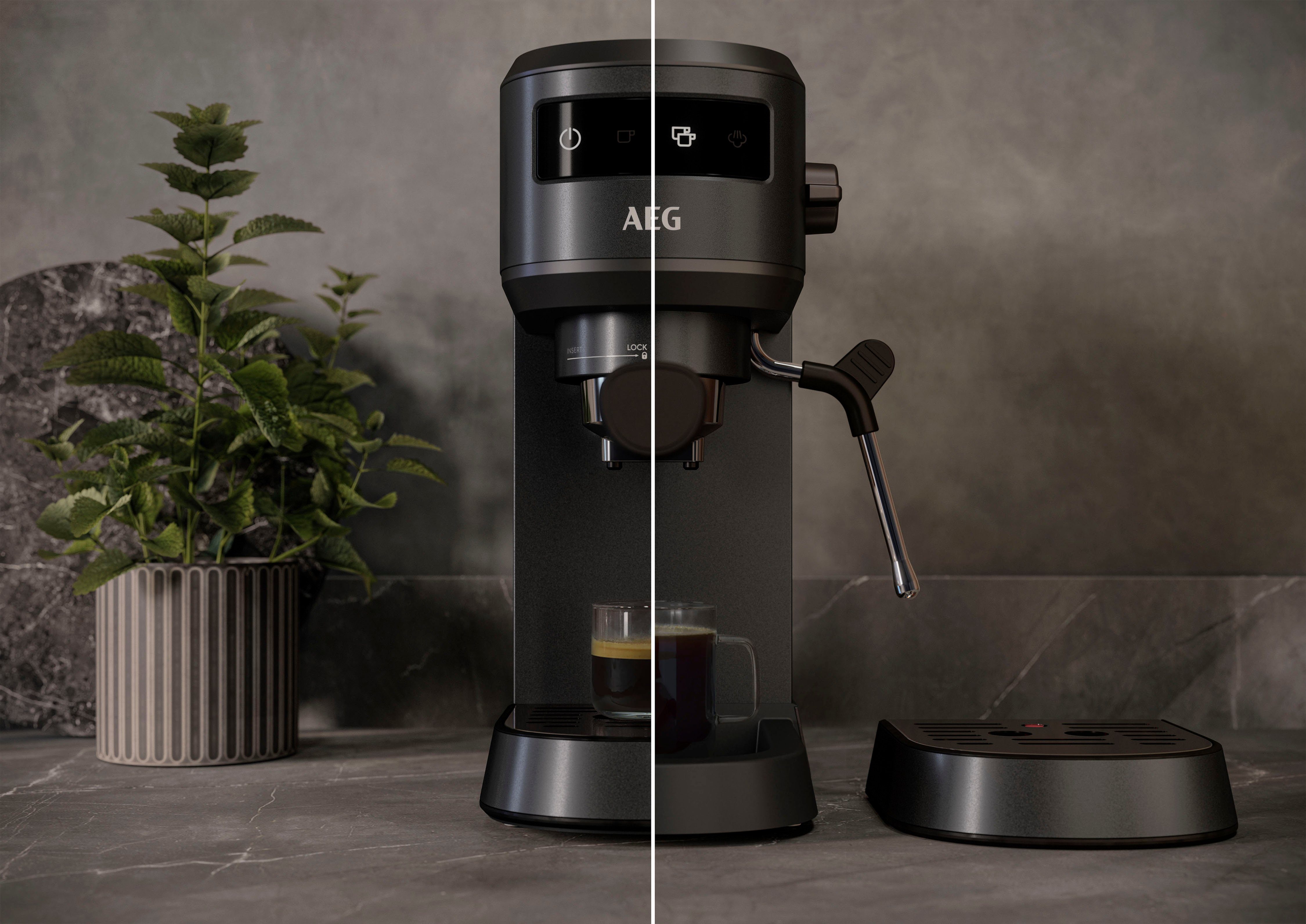AEG Siebträgermaschine Gourmet 6 EC6-1-6BST, Korbfilter