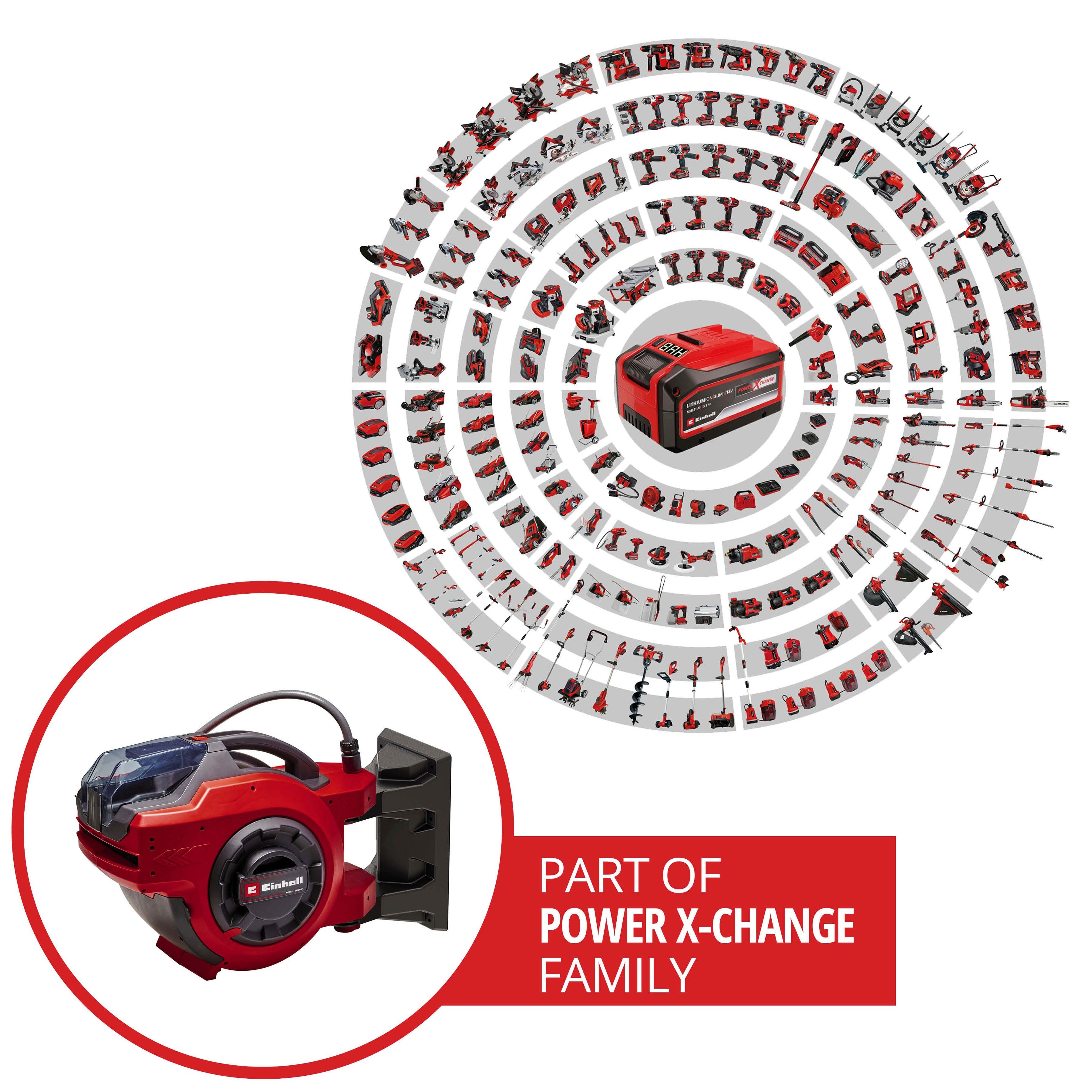 Einhell Schlauchtrommel GE-HR 18/30 WH Li-Solo, ohne Akku und Ladegerät