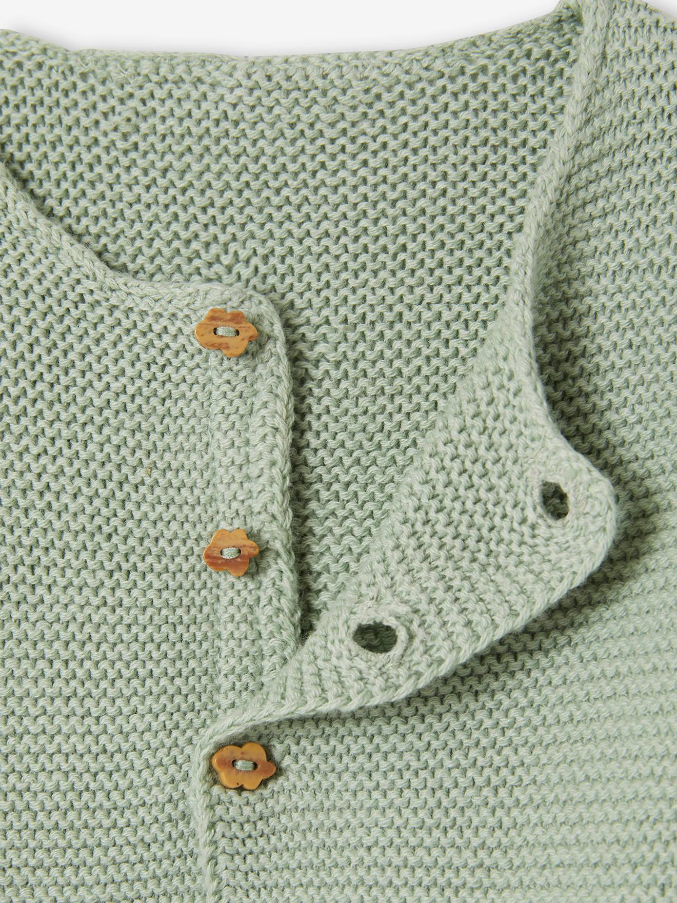 Cardigan en coton bébé fine jauge BASICS cappuccino