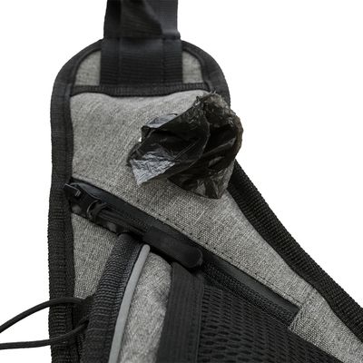 Trixie Jogginggurt mit Leine - grau/schwarz